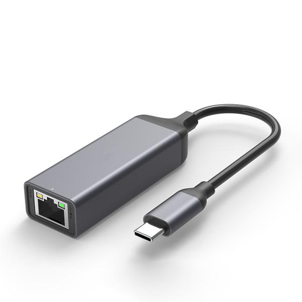Quality Compact Alumium Alloy USB Type C to Ethernet Adapter MacBook Pro Compatible for sale