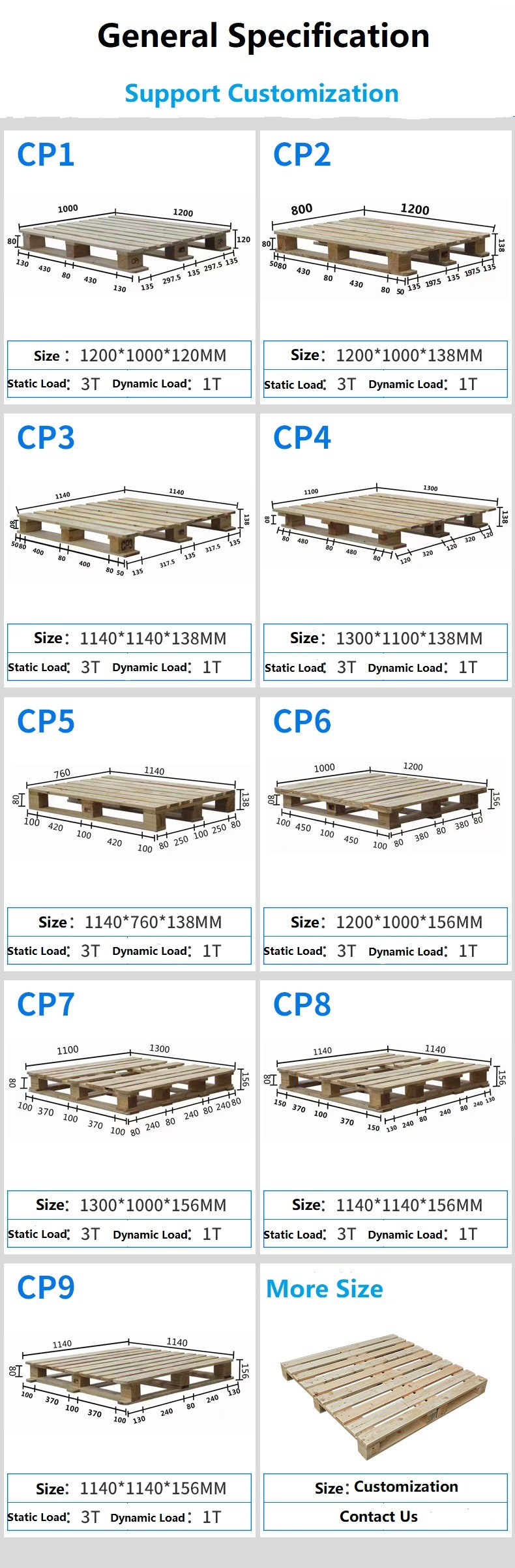 Wholesale Nonfumigation Hot Press Wood Pallet for Export Transportation