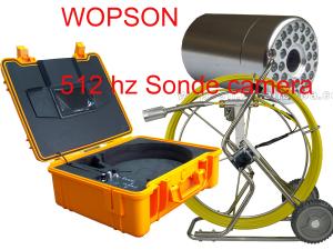 China 120m cable wheel pipe wall inspection with snake video camera on sale