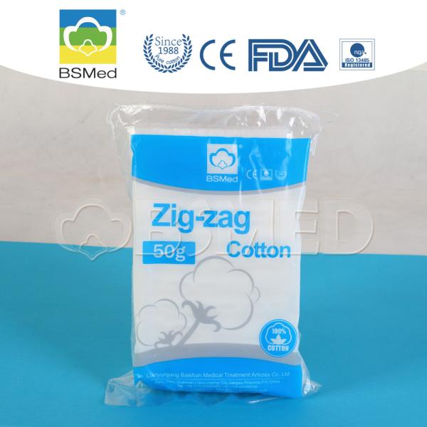 Quality Wound Dressing / Care Zig Zag Cotton White Color With Custom Design for sale