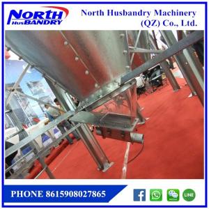 poultry ground raising main feeding line with hot galvaized hopper pan silo