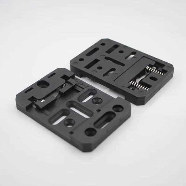Quality 48mm Width Universal DIN Rail Mounting Clip Snap in Din-Rail Mounting Bracket DIN Rail Fixed Clamp Aluminum Alloy Solid State Relay Clip for 35mm Din Rail Slotted for sale