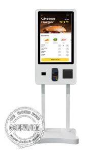 Buy cheap 32'' Selfservice Ordering Payment Kiosk With POS Hole QR Scanner product