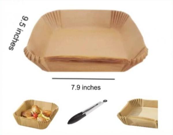 Quality Air Fryer Disposable Paper Liners Non Stick Square Baking Parchment Paper Liner for sale