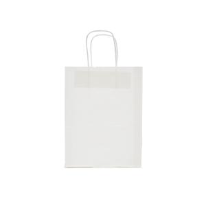 White Shopping Kraft Paper Bags With Handles 8 X 4 1/2 X 10 1/4