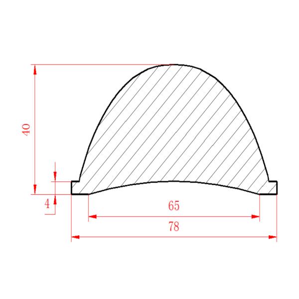 78mm Round Glass LED Lens For CXA 3070 , 60 Degree LED Projector Lens