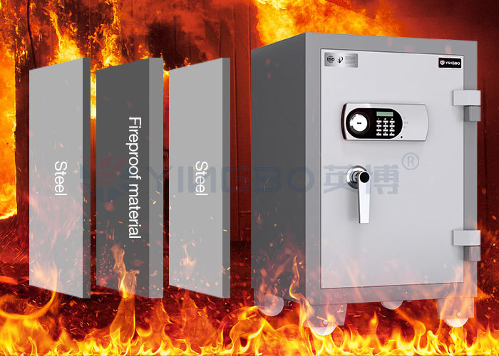 Three Composite Construction Fireproof Safe Box With Intelligent Dual Alarm System YB/FH-78 Fireproof Safe Box for Home and Office