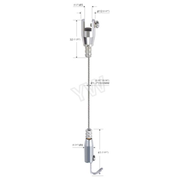 Aircraft Cable Hanging Systems / Adjustable Cable Grippers For Art Displays