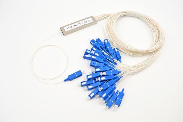 Quality PLC 1*32 Fiber Optic Cable Splitter / Cord Splitter SC UPC Connector SC Coupler for sale