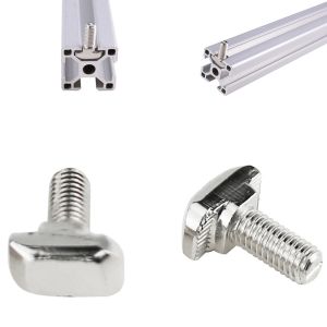 Buy cheap Silver M8x16 M8x20 Tee Slot Bolts 3030 Aluminum Extrusion Parts from wholesalers