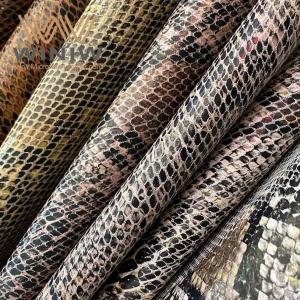 Custom Artificial Snake Skin Vinyl Fabric Bag Makers Real Snake Skin