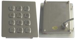 Buy cheap 12 keys dust proof metal dot braille keypad with flat keys USB interface product