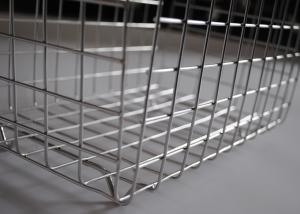 China Wire Mesh Strainer Disinfection Stackable Wire Baskets Food Grade Metal on sale