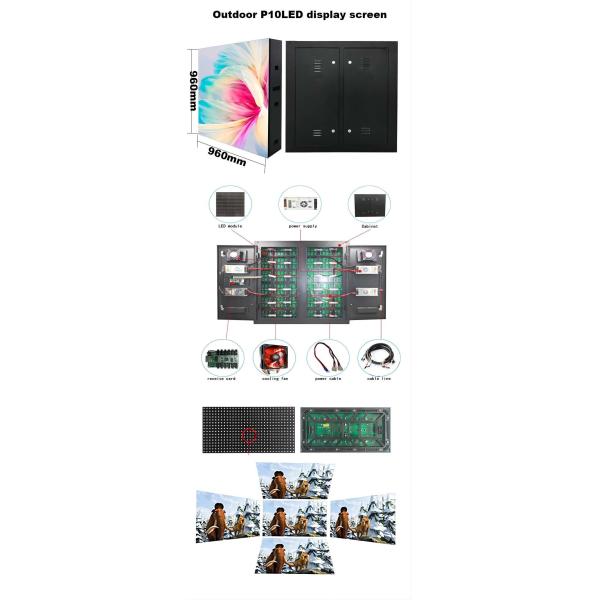 6500cd/sqm P10 960x960 Outdoor Led Display Empty Cabinet Screen