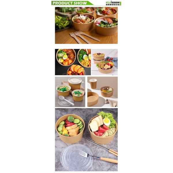 Compostable sugarcane bagasse paper bowl fast food packaging outer box customization