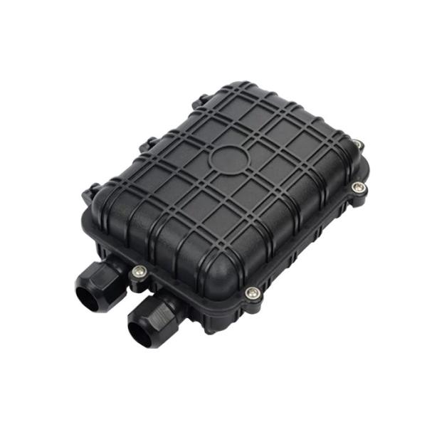 Black FTTH Optical Fiber Cable Joint Closure PP+GF Material