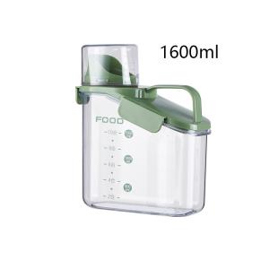Cereal Containers Storage Stackable Eco Friendly Plastic Lunch Containers 1600ML Green