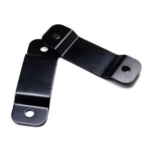 Buy cheap Bracket Clip Custom Metal Stamping Parts Mounting Black Coating Support Bracket product