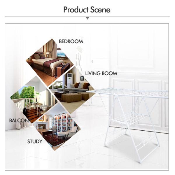 Indoor And Outdoor Foldable Clothes Drying Rack With Steel Alloy Body