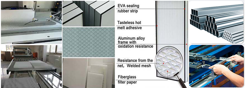 Safe Space-saving Low-pressure drop Precise airflow control ffu filter fan unit for clean room