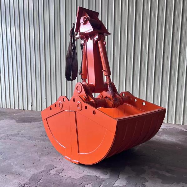 Quality Q345B / Q355B Double Cylinder Clamshell Bucket For Excavator for sale