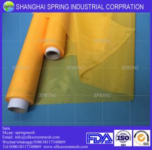 China White/Yellow 32T-55PW 100% Monofilament Polyester Screen Printing Mesh Fabric/Screen Printing Mesh on sale