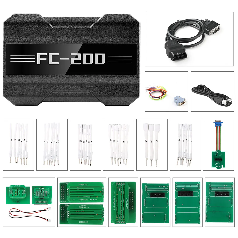 CG FC200 ECU Programmer Full Version with AT200 Adapters Plus MPC5XX Adapter for BOSCH MPC5xx Read/Write Data on Bench