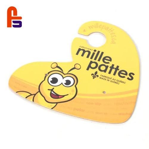 Quality Yellow Cute Bee Custom Cardboard Hangers Matt Lamination For Coat Suit Clothing for sale