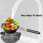 BPA Free Silicone Collapsible Colander With Handle New Kitchen Essentials