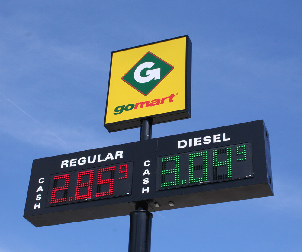 Pixel Tube Led Gas Price Signs 60inch Express Projector Led Oil Price Display Screen