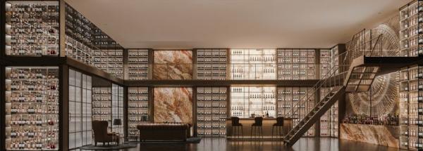 Quality Large Wine Cabinet With LED Lighting And Floor-To-Ceiling Design for sale