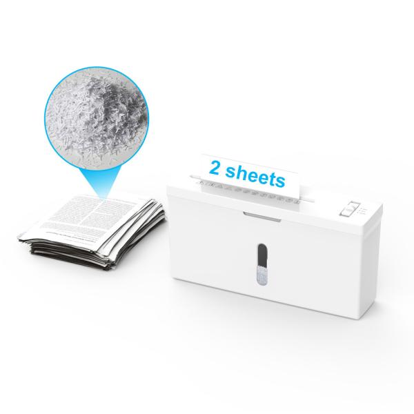 Quality New Arrival 2 Sheets A4 Small Desktop Shredder Office Home Shredding Machine CS201C for sale
