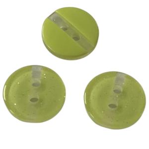 Glitter Effect Two Hole Plastic Shirt Buttons With Chalk Bottom Slot In 22L