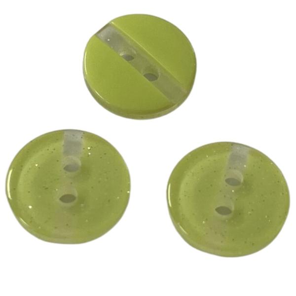 Quality Glitter Effect Two Hole Plastic Shirt Buttons With Chalk Bottom Slot In 22L for sale