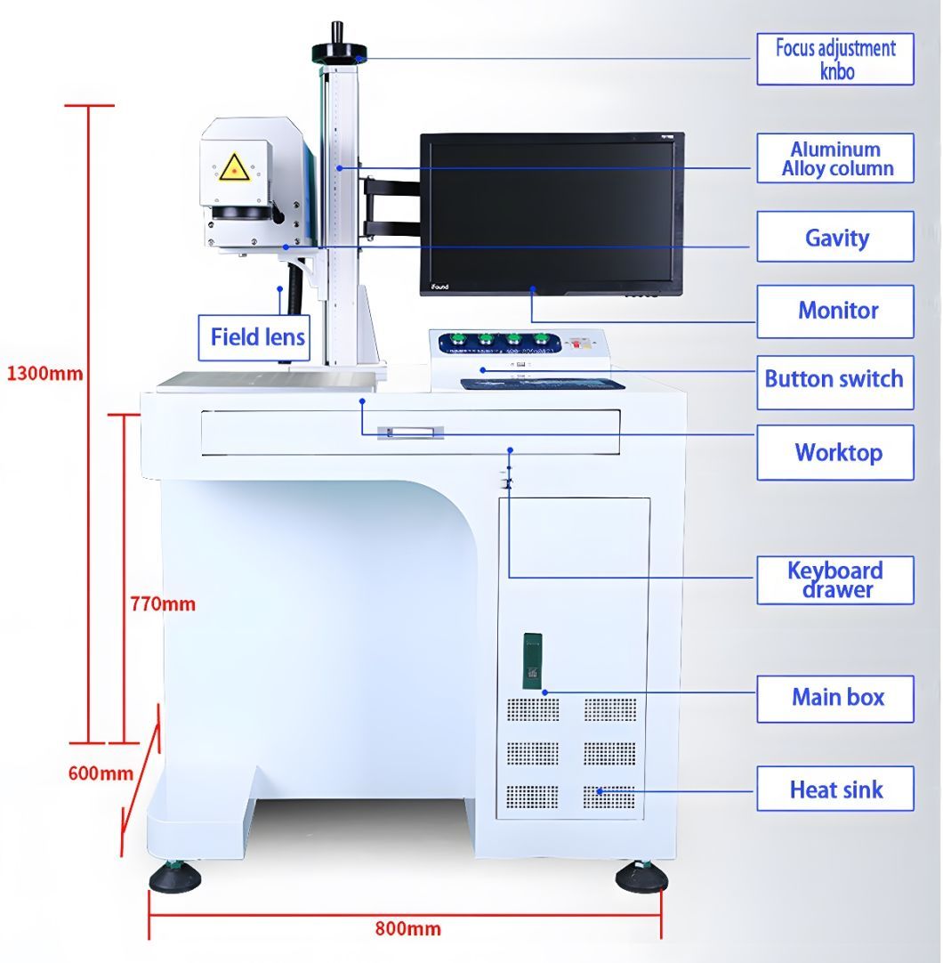 High Quality Desktop Raycus 20W 30W 50W 70W Laser Engraving Machine for Yeti Cups Fiber Laser Marker CNC Machine Price