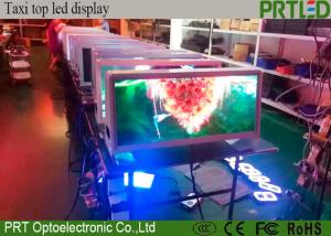 Advertising P4 Full Color Taxi Roof LED Display With 3G Control / NationStar Chip