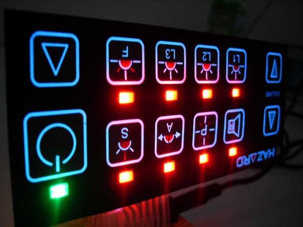 Quality Vandal Resistant Flat Keys Illuminated Backlighting Keyboards Led Membrane Switches for sale