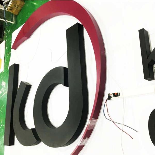 Quality Building Facade 3d Backlit Letter Sign 6500K for sale