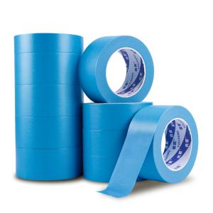 China Low Stick Masking Washi Tape Blue Paper Roll Customized on sale
