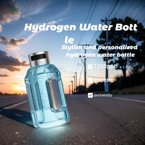 Quality Anti Wrinkle WEIZI Hydrogen Water Bottle 1500ml Enhance Metabolism Consumption for sale