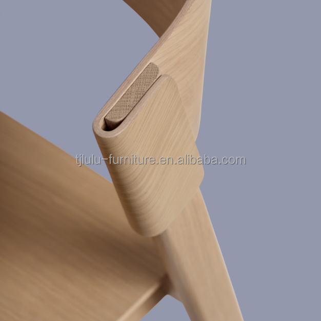 OEM Service Accepted Modern Nordic Dining Room Antique Curved Solid Wood Stackable Chair Fully Assembled with and OEM