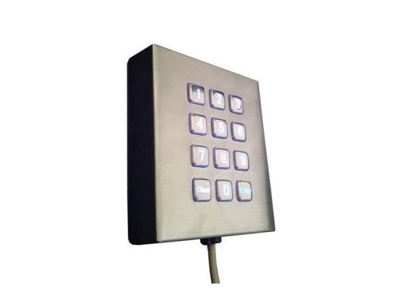 Quality Desk Top Vandal Proof Metal Keypad With 12 Blue Backlight Buttons / USB for sale