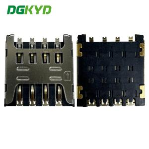 China Micro Card Holder SIM Drawer Style 1.5H 8P Telephone Card Holder TF SIM CONNECTOR DGKYDSIM15H8A6A2Y3WSC286 on sale