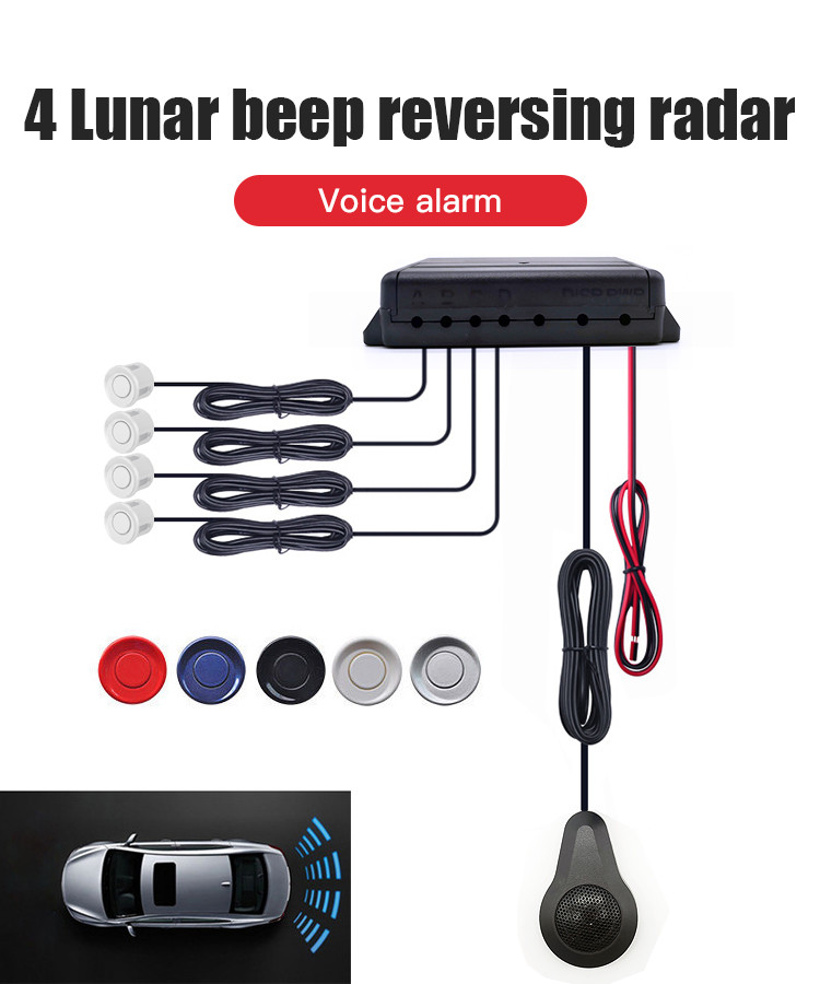 IP67 Dual Core CPU Car Sensor Black Backup Warning Device Alarm System RoHS