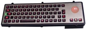 Buy cheap Custom usb keyboard / Backlit industrial keyboard with illuminated red trackball product