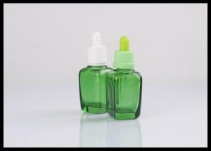 Buy cheap Essential Oil Glass Dropper Bottle 30ml  Cosmetic  Amber Square Green Bottle product