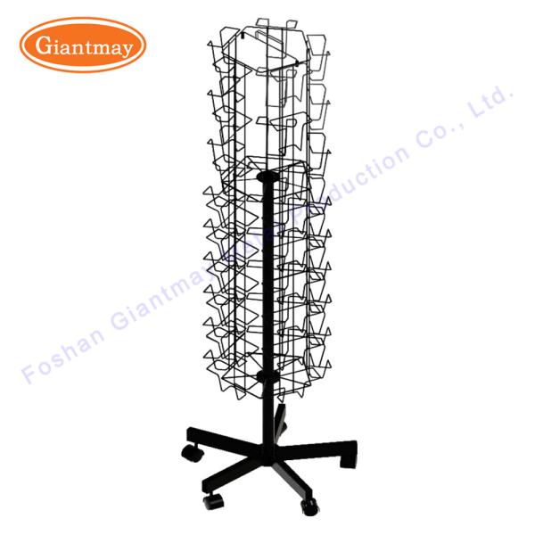 Quality 45 Pockets Floor Stand Metal Greeting Post Card Display Rack for sale