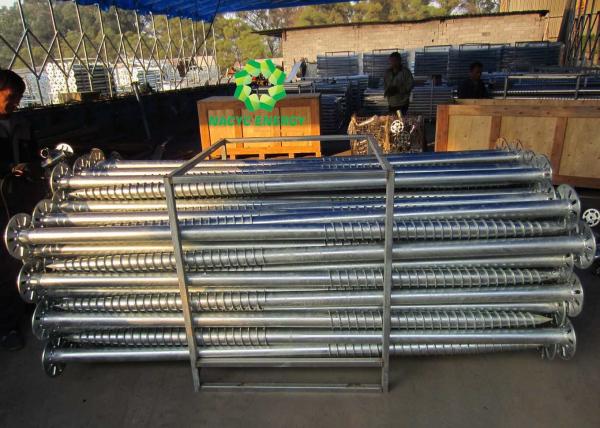 Quality Galvanized Fence Screw Piles Simple And Easy Relocate For Solar Mounting System for sale