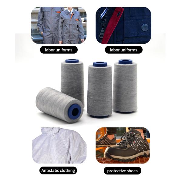 Antistatic Sewing Thread 40/2 Stainless Steel and Polyester for Conductive Needs