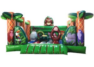 China Square shape inflatable forest jump PVC inflatable bouncy beautiful printing inflatable bouncer house for sale on sale